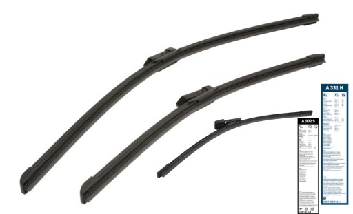 3 397 - КОМПЛЕКТ 3X СТЕКЛООЧИСТИТЕЛЕЙ BOSCH ПЕРЕДНИЕ + ЗАДНИЕ VW T-ROC