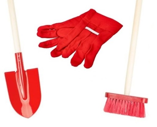 Набір червоного садового інструменту