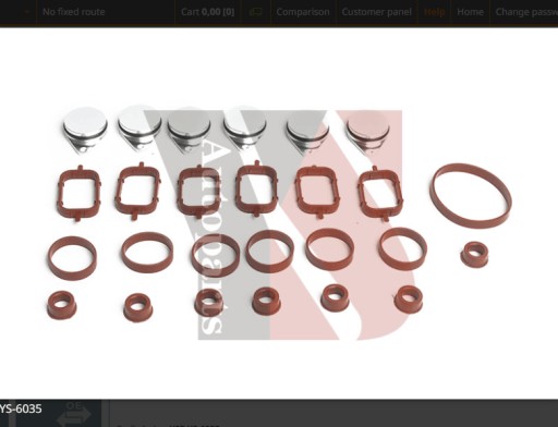 YS-6035 - НАБІР ПРОКЛАДОК ВПУСКНОГО КОЛЕКТОРА BMW 6X32ММ