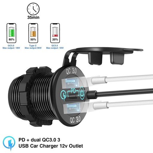 6935461434290 - для автомобильного зарядного устройства PD3.0 и двух портов QC3. 0