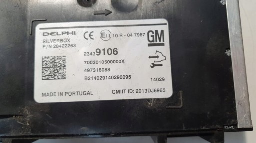 OPEL INSIGNIA Module SILVERBOX 23439106