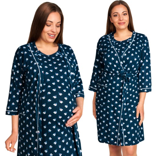 Бавовняна сорочка для годування La Penna XL, короткий рукав