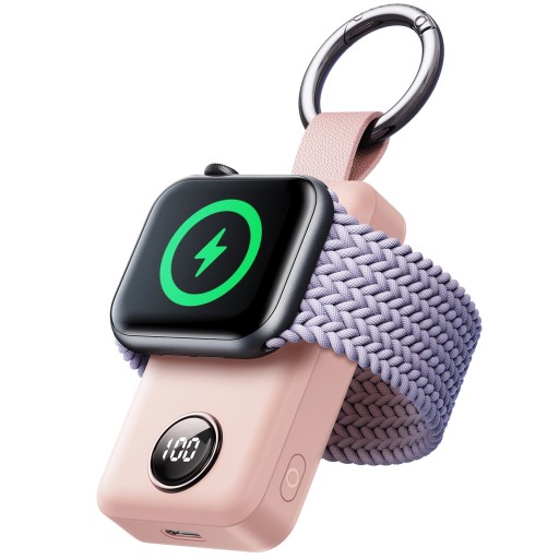 powerbank bezprzewodowy 2000mAh 3W do Apple Watch różowy(JR-WQW01