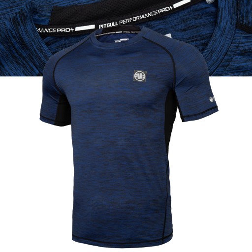 Тренувальна футболка Pit Bull XXL з коротким рукавом, відтінки синього