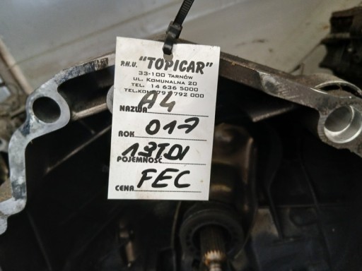 převodovka BEGOW AUDI A4 01- 1.9TDI FEC 90DNI GWARANCJI