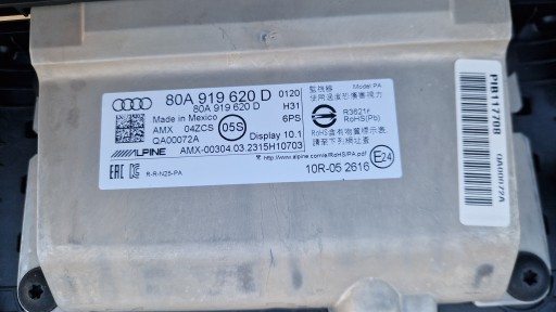EKRAN display AUDI Q5 LIFT as new 80A919620D original as new