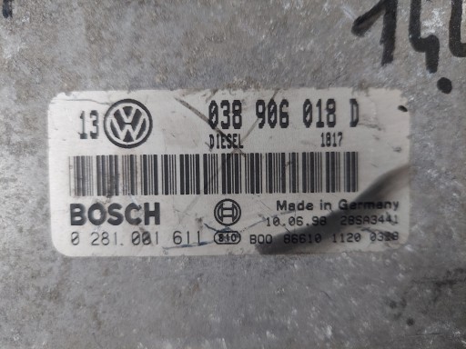 GOLF 4 1.9 TDI 038906018D unité de commande électronique uce moteur