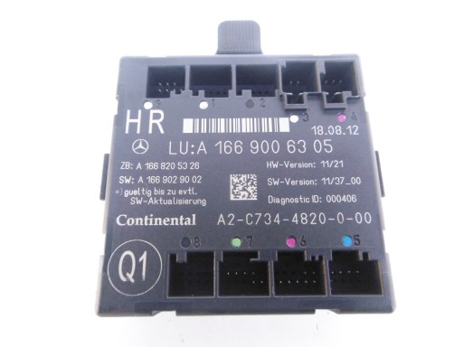 module control unit door MERCEDES ML GL W166