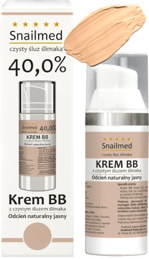 BB výživný krém, odtieň Svetlý, slimačí sliz 30ml Snailmed