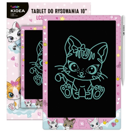 Планшет для малювання Kidea TR10AKA Kotki 26,8 x 17,5 x 0,9 см рожевий
