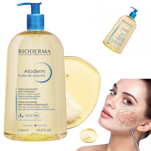 Bioderma Atoderm Huile Зволожуюча олія для ванни та душу 1000 мл