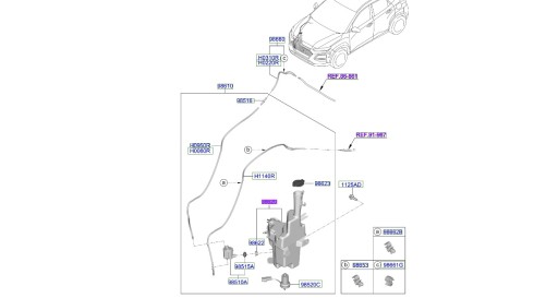 98620J9100 - Бачок лобового стекла передний для Hyundai Kona 98620J9100