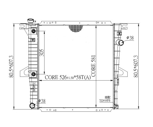 Радіатор водяний FORD EXPLORER 95- 3787236