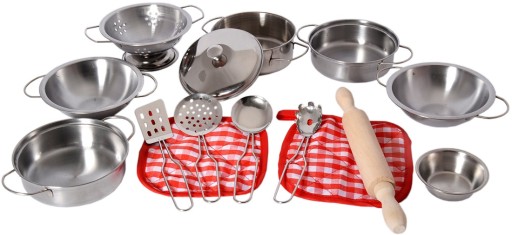 Набір металевого посуду Nicola Toys 15 шт.