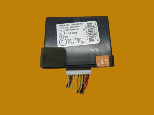 module IMMOBILIZER IMMO 89780-02040 Toyota Auris and (2006-2012)