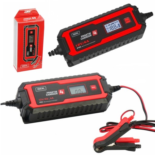 Зарядное устройство для скутера, квадроцикл IDEAL 6V / 12V 4A LCD