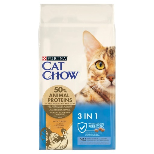 Purina CAT CHOW FELINE 3w1 Indyk 15kg