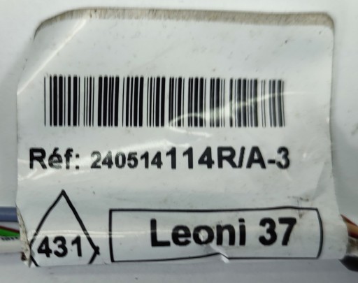 CÂBLAGE PORTIÈRE DROITE ARRIÈRE MASTER OPEL MOVANO NISSAN NV400 2.3 240514114R