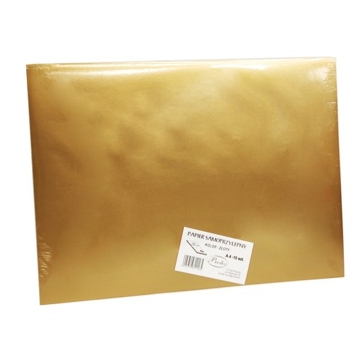 Самоклеючий папір A4 Protos золотий, 10 арк