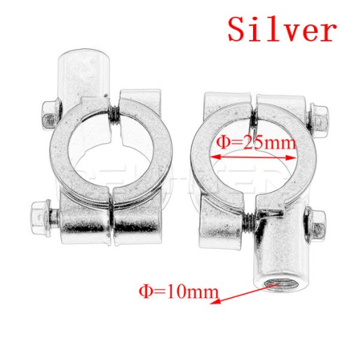 9449730105332 - 2 шт. черные, серебристые зеркала на руль мотоцикла
