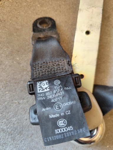 Gurten Sicherheits links heck SITZ 3 trzeci rzad VW T5 7H0857815 K