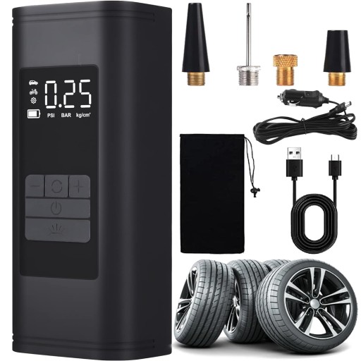 ПОРТАТИВНЫЙ КОМПРЕССОР АВТОМОБИЛЬНЫЙ КОМПРЕССОРНЫЙ НАСОС С ЦИФРОВЫМ ДИСПЛЕЕМ 12В