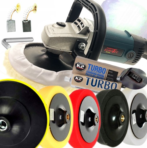 ПРОФЕССИОНАЛЬНЫЙ ПОЛИРОВЩИК 2950 ВТ 4ХГУБКА+ПАСТА НАБОР