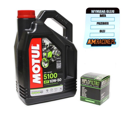 МАСЛО MOTUL 5100 4L 10W50 + БЕСПЛАТНЫЙ ФИЛЬТР MOTO CROSS
