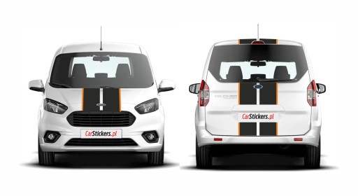 Наклейки капот, задний Ford Tourneo Courier - 2 цвета