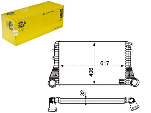 HEL/8ML 376 - HELLA INTERCOOLER НАДАРЮВАЛЬНИЙ ОХОЛОДЖУВАЧ ПОВІТРЯ