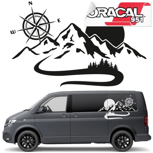 Наклейки на сторону автомобіля кемпер Кемпінг 70X44CM