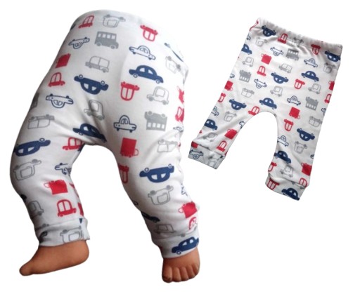 Półśpiochy spodnie bawełna niemowlęce baggy