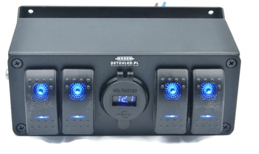 DX4-BOX-2USB-VOL - Панель перемикачів carling 4X BOX зарядний пристрій