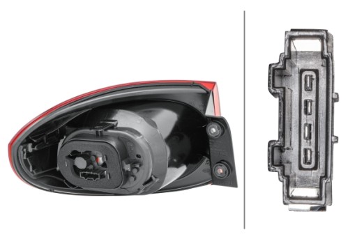 2SD 009 - Ліхтар задній hella vw tiguan 07.09-07.18 пр