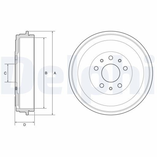 БЕБЕН ХЕМ. Барабан гальмівний Delphi BF767