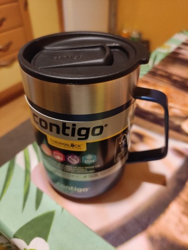 Thermal mug with ear Contigo Streeterville 420 ml - Grey