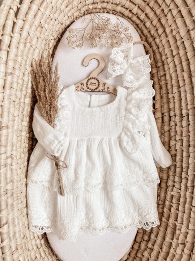 Плаття на хрещення, день народження, бохо, хрестини, 74 екрю