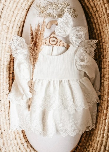 Плаття на хрещення, день народження, бохо, хрестини, 74 екрю