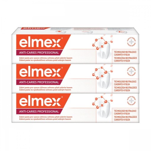 Elmex Zubná pasta proti zubnému kazu Protection Professional 75 ml trippack