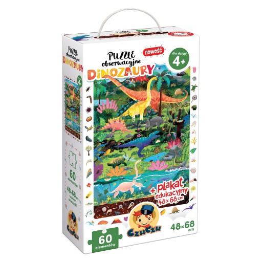 Pozorovacie puzzle CzuCzu Dinosaury 60 dielikov. 490944