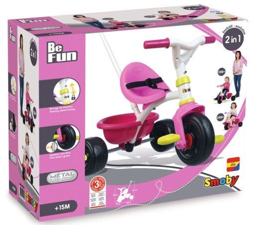 Триколісний велосипед Smoby Rose Pink