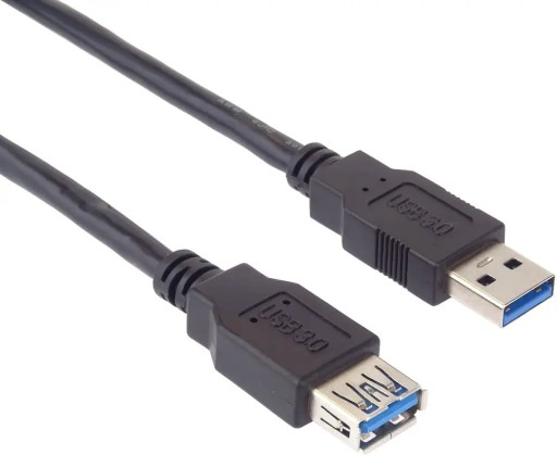 Kábel PremiumCord USB-A - USB-A 2 m čierny