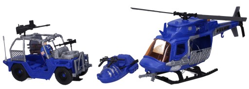 Policajný set s figúrkami vrtuľníka 33 cm