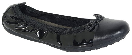 GEOX PIUMA BAL.F baleriny SYNT.PAT+NAPPA BLACK 28