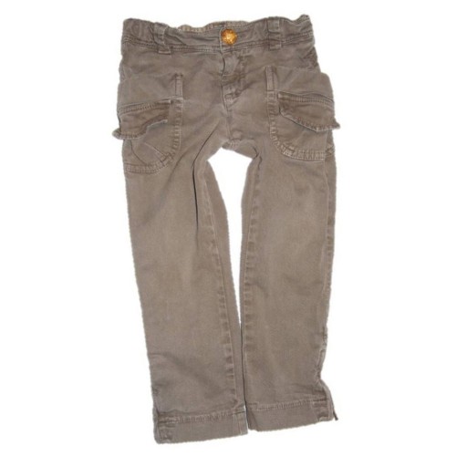 ZARA BAWEŁNIANE SPODNIE Z REGULACJĄ 98 CM
