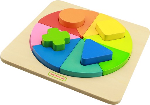 Klocki drewniane Masterkidz układanka geometryczna