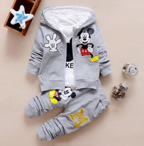 KOMPLET MYSZKA MIKI BLUZA+KOSZULKA+SPODNIE 80