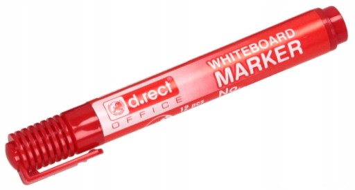 Marker suchościeralny czerwony D.rect 1 szt.