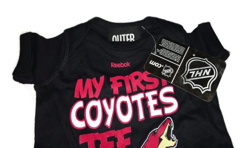 Czarne body niemowlęce Reebok Arizona Coyotes 56 +