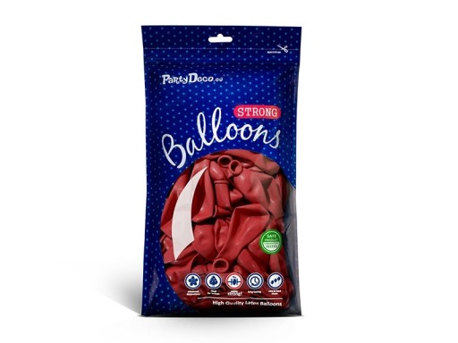 Balon Party Deco czerwony 50 szt.